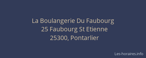 La Boulangerie Du Faubourg
