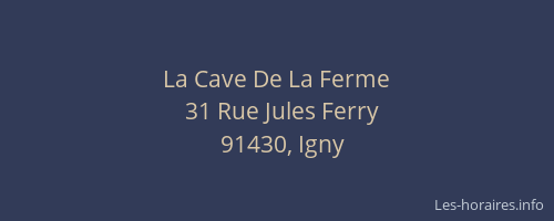 La Cave De La Ferme