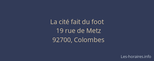 La cité fait du foot