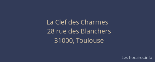 La Clef des Charmes