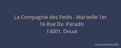 La Compagnie des Petits - Marseille 1er