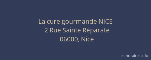 La cure gourmande NICE