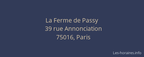 La Ferme de Passy