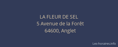 LA FLEUR DE SEL