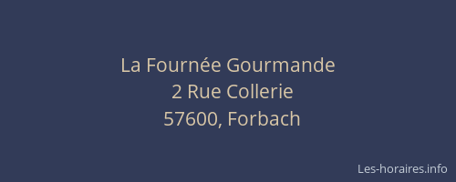 La Fournée Gourmande