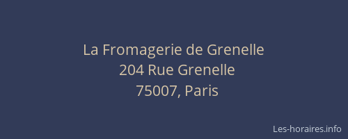 La Fromagerie de Grenelle