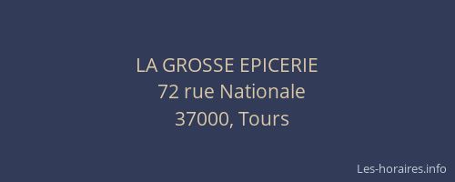 LA GROSSE EPICERIE