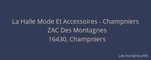 La Halle Mode Et Accessoires - Champniers