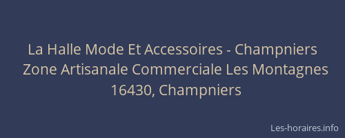 La Halle Mode Et Accessoires - Champniers