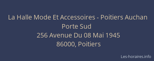 La Halle Mode Et Accessoires - Poitiers Auchan Porte Sud