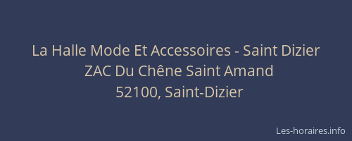 La Halle Mode Et Accessoires - Saint Dizier