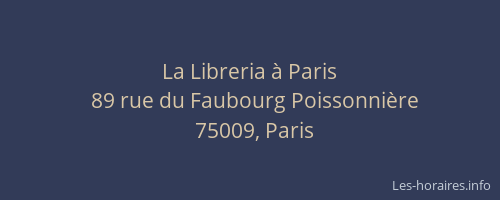 La Libreria à Paris