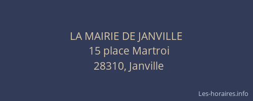 LA MAIRIE DE JANVILLE