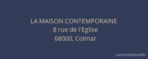 LA MAISON CONTEMPORAINE