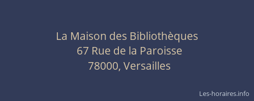 La Maison des Bibliothèques