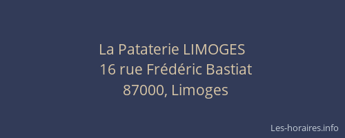 La Pataterie LIMOGES