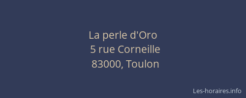 La perle d'Oro