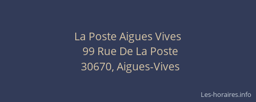 La Poste Aigues Vives