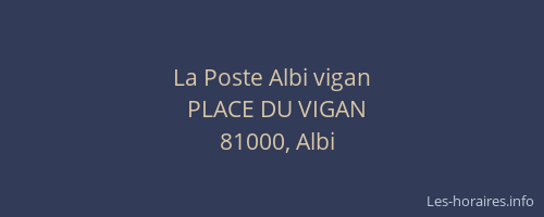 La Poste Albi vigan