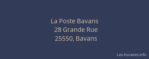 La Poste Bavans
