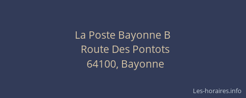 La Poste Bayonne B