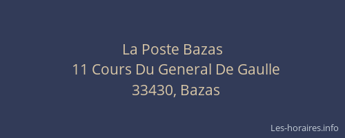 La Poste Bazas