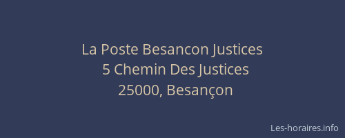La Poste Besancon Justices