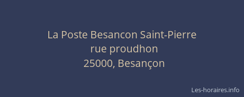 La Poste Besancon Saint-Pierre
