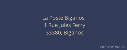 La Poste Biganos