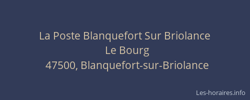 La Poste Blanquefort Sur Briolance
