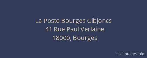 La Poste Bourges Gibjoncs