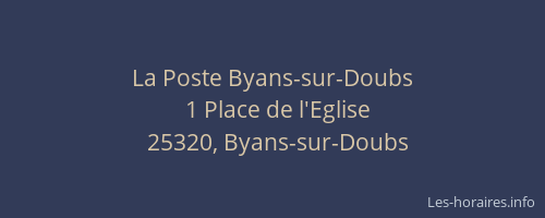 La Poste Byans-sur-Doubs