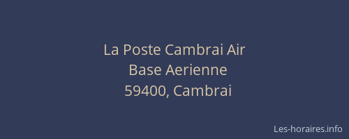 La Poste Cambrai Air