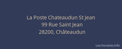 La Poste Chateaudun St Jean