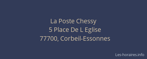 La Poste Chessy