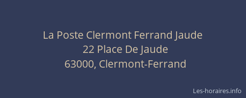 La Poste Clermont Ferrand Jaude