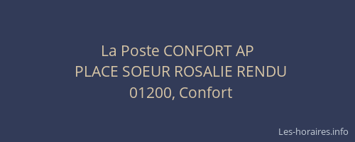 La Poste CONFORT AP