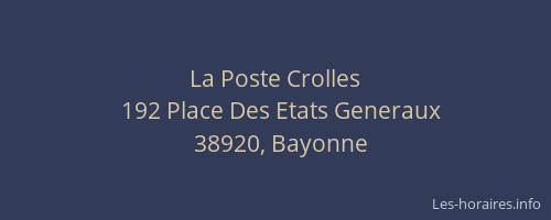 La Poste Crolles