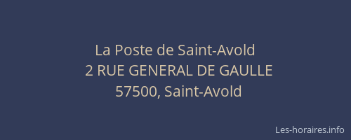 La Poste de Saint-Avold