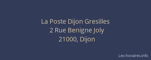 La Poste Dijon Gresilles