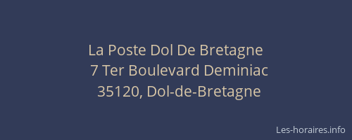 La Poste Dol De Bretagne