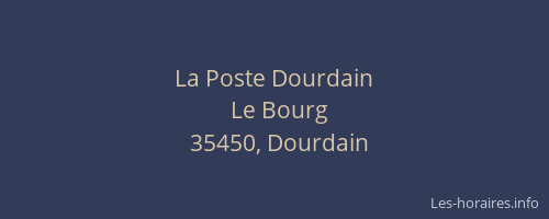 La Poste Dourdain