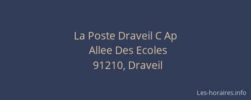 La Poste Draveil C Ap