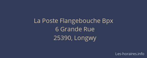 La Poste Flangebouche Bpx