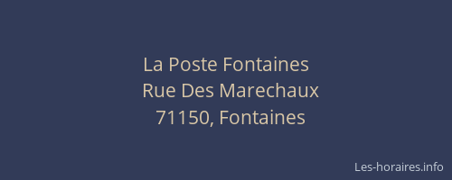 La Poste Fontaines