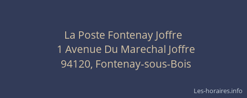 La Poste Fontenay Joffre