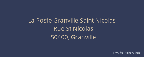 La Poste Granville Saint Nicolas