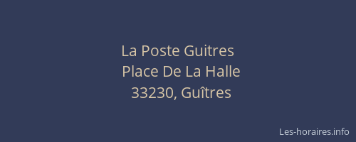 La Poste Guitres