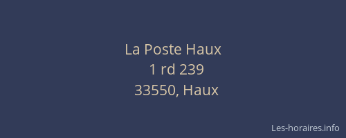 La Poste Haux