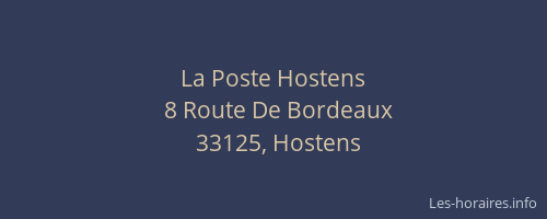 La Poste Hostens